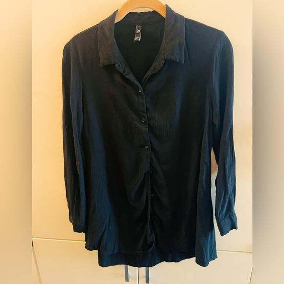 TRF Zara Shirt Small Black Womens Long Sleeve  Blouse - Picture 1 of 6